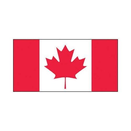 ACCUFORM Hard Hat Sticker, 4 in Length, 2 in Width, Canada Flag Legend, Adhesive Vinyl LHTL395
